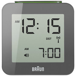 Braun Radio Controlled Global Alarm Clock Grey